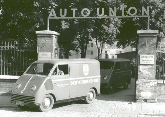Das erste Fahrzeug, das aus der Ingolstädter Auto Union Produktion lief: Der DKW F 89 L Schnellaster. (Foto: Audi)