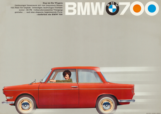 Werbeplakat für den BMW 700 (Abbildung: BMW)